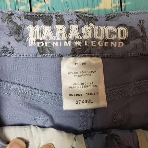 Parasuco flowered stretch pants / jeans 27 - Picture 5 of 7